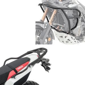 Crash bar egnet for Yamaha Tenere 700 World Raid 22-24 motorbeskyttelsesstang Motoguard HG16 + bagasjebrett bagasjebrett