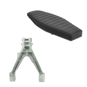 Flat benk egnet for Simson S50 S51 S70 Craftride VS1 sete svart + hovedstativ forlenget +4cm