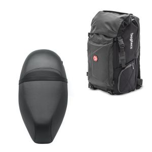 Sett: Ryggsekk Bagtecs HX5 halepose 45 liter med hjelmholder + sete som passer til Piaggio Zip 50 100 125 SP4 sete