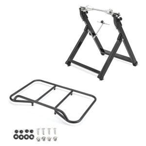 Sett: balanseringsstativ ConStands WU-2 balanseringsenhet svart + bagasjehylle Vario toppkoffert egnet for BMW R 1200 / 1250 GS 04-23