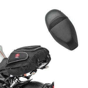 Sett: Bakbag Bagtecs X50 bagasjebag bag 50 liter i sort + sete som passer til Piaggio Zip 50 100 125 SP4 sete