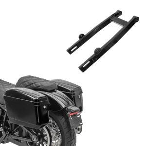 Sett: Chopper sidevesker (par) Craftride Nevada 20 L hver sort + tuning boks svingarm egnet for Simson S51 S50 S53 S70 S83 forsterket RSR svart