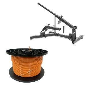 Sett: Dekkskifter ConStands egnet for motorsykkeldekk 12-21" dekkskifter MD4 + 300m begrensningssløyfe for robotgressklippere Ø4,0mm ekstra sterk - begrensningssløyfe for gressklippere