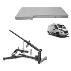 Sett: dekkskifter ConStands egnet for motorsykkeldekk 12-21" dekkskifter MD4 + opprullbar madrass førerhus VM7 egnet for Ducato, Jumper, Boxer