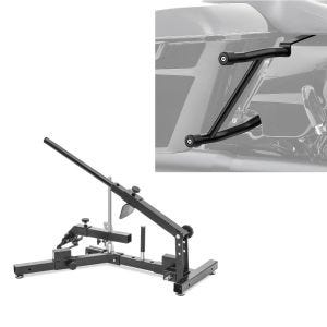 Sett: dekkskifter ConStands egnet for motorsykkeldekk 12-21" dekkskifter MD4 + sidekasse crash bar egnet for Harley Davidson Touring 14-23