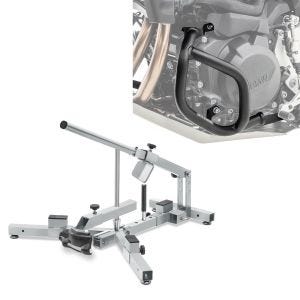 Sett: Dekkskifter for motorsykkeldekk 12-21" dekkskifter ConStands MD4Z + crashbar egnet for BMW F 900 GS 2024 motorbeskyttelse SG56