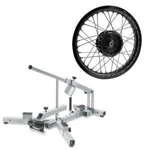 Sett: dekkskifter for motorsykkeldekk 12-21" dekkskifter ConStands MD4Z + felg 1,85x16 bred passer til Simson S51 S50 S70 Schwalbe KR51 AF21 svart
