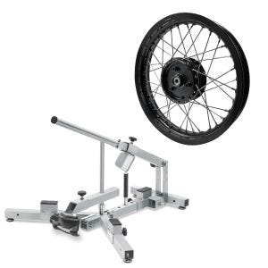 Sett: dekkskifter for motorsykkeldekk 12-21" dekkskifter ConStands MD4Z + felg 2,15x16 bred egnet for Simson S51 S50 S70 Schwalbe KR51 AF22 svart