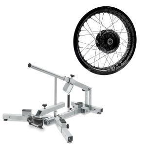 Sett: dekkskifter for motorsykkeldekk 12-21" dekkskifter ConStands MD4Z + felg 2,5x16 bred egnet for Simson S51 S50 S70 Schwalbe KR51 AF23 svart