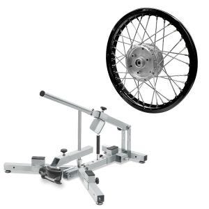 Sett: dekkskifter for motorsykkeldekk 12-21" dekkskifter ConStands MD4Z + felg aluminium 1,6x16 egnet for Simson S51 S50 S70 Schwalbe KR51 AF28 svart