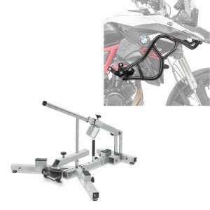 Sett: Dekkskifter for motorsykkeldekk 12-21" dekkskifter ConStands MD4Z + øvre crashbar egnet for BMW F 800 GS 08-12 HG45