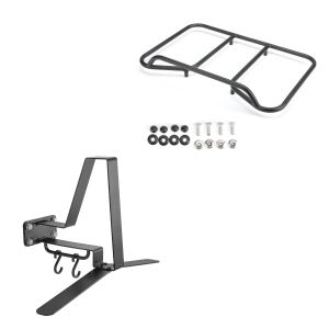 Sett: XGP WH2 klesstativ veggmontert hjelmholder svart + Vario toppkoffert bagasjehylle egnet for BMW R 1200 / 1250 GS 04-23