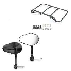 Sett: styrespeil med E-merke, sidespeilpar Zaddox SP6 + bagasjehylle Vario toppkoffert egnet for BMW R 1200 / 1250 GS 04-23