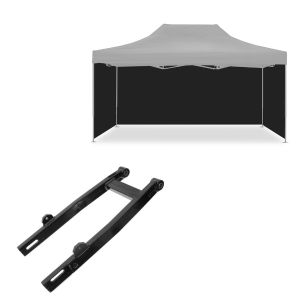 Sett: 4x paviljongsvarte sidevegger egnet for sammenleggbart Tourtecs racingtelt 3x4,5m + tuningboks svingarm egnet for Simson S51 S50 S53 S70 S83 forsterket RSR svart