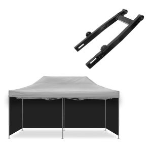 Sett: 4x paviljong sorte sidevegger sammenleggbare Tourtecs teltvegger egnet for racingtelt 3x6m + tuningboks svingarm egnet for Simson S51 S50 S53 S70 S83 forsterket RSR svart