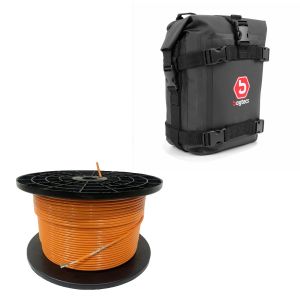 Sett: 300m begrensningskabel for robotgressklippere Ø4,0mm ekstra sterk + stangbag K3 6L