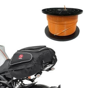 Sett: 300m grensekabel for robotgressklippere Ø4,0mm ekstra sterk + halebag X50 bagasjebag bag 50 liter i sort