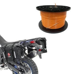Sett: 300m grensekabel for robotgressklippere Ø4,0mm ekstra sterk + salvesker WP8 2x30L rullelukking sidelomme