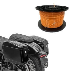 Sett: 300m begrensningskabel for robotgressklippere Ø4,0mm ekstra sterk + kutter sidekasser (par) Nevada 20 L hver sort