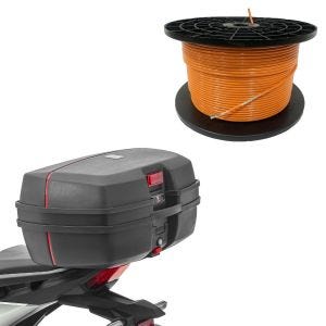 Sett: 300m grensekabel for robotgressklippere Ø4,0mm ekstra sterk + toppkoffert TB8 45 L