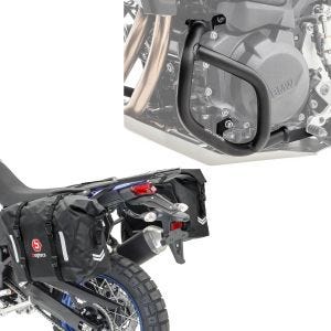 Sett: crashbar egnet for BMW F 900 GS 2024 Motoguard SG56 + salvesker WP8 2x30L sideveske med rullelukking