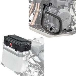 Sett: Crash bar egnet for BMW F 900 GS 2024 Motoguard SG56 + ekstra veske egnet for BMW aluminium veske BF2 veske