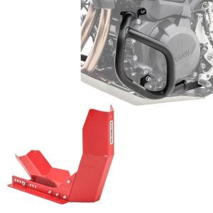 Sett: Crash bar egnet for BMW F 900 GS 2024 Motoguard SG56 + Transportstativ Easy-Fix motorsykkelvippe opp til 21 tommer rød