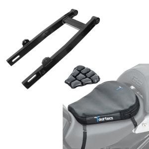 Sett: Tuning boks svingarm egnet for Simson S51 S50 S53 S70 S83 forsterket + luftpute Air Deluxe M komfort setepute i svart