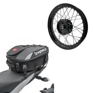 Sett: Felg 2,15x16 bred passer for Simson S51 S50 S70 Schwalbe KR51 AF22 svart + haleveske X30