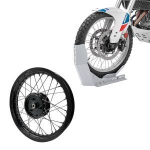 Sett: felg 2,15x16 bred passer til Simson S51 S50 S70 Schwalbe KR51 AF22 svart + transportstativ motorsykkel rocker Easy Fix galvanisert