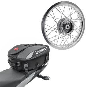 Sett: Felg 2,15x16 bred passer til Simson S51 S50 S70 Schwalbe KR51 AF25 + halebag X30