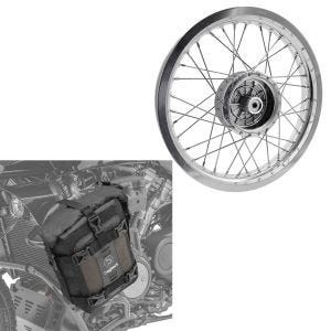 Sett: Felg 2,15x16 bred egnet for Simson S51 S50 S70 Schwalbe KR51 AF25 + crashbar bag S3 egnet for crashbar 6L