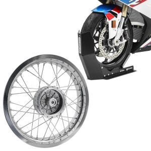 Sett: Felg 2,5x16 bred egnet for Simson S51 S50 S70 Schwalbe KR51 AF26 + transportstativ Easy-Fix motorsykkelrocker opp til 21 tommer svart