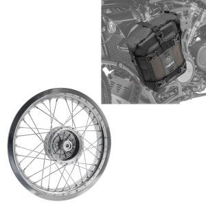 Sett: Felg 2,5x16 bred egnet for Simson S51 S50 S70 Schwalbe KR51 AF26 + crash bar bag S3 passer for crash bar 6L