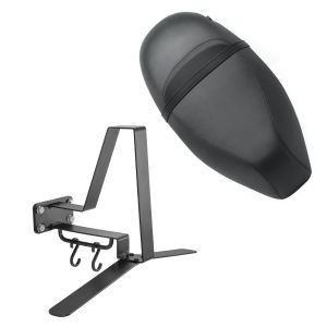 Sett: benk egnet for Piaggio Zip 50 100 125 Craftride SP4 benk komplett + klesstativ XGP WH2 veggfeste hjelmholder svart