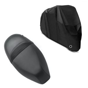 Sett: benk egnet for Piaggio Zip 50 100 125 Craftride SP4 benk komplett + presenning XL trekk i svart