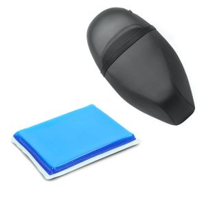 Sett: sete egnet for Piaggio Zip 50 100 125 Craftride SP4 sete komplett + gelpute innebygd pute XL egnet for motorsykkelsete 25x20x1,5 cm