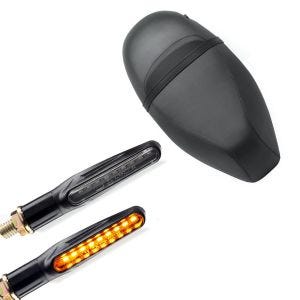 Sett: Sete egnet for Piaggio Zip 50 100 125 Craftride SP4 Sete komplett + kjørelysindikator KP6 LED-indikator med E-merke 2 stk.