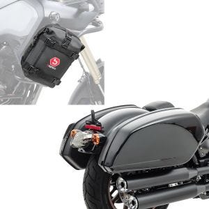 Sett: Sidevesker som passer til Harley Davidson Low Rider / S / ST 18-24 Craftride HB13 + håndtakbag K3 6L