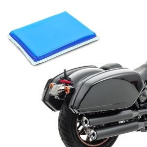 Sett: sidevesker egnet for Harley Davidson Low Rider / S / ST 18-24 Craftride HB13 + gelpute innebygd pute XL egnet for motorsykkelsete 25x20x1,5 cm