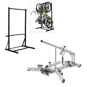 Set: Freestanding bike rack for 5 bikes StahlRI98 + tire changer for motorcycle tires 12-21" MD4Z