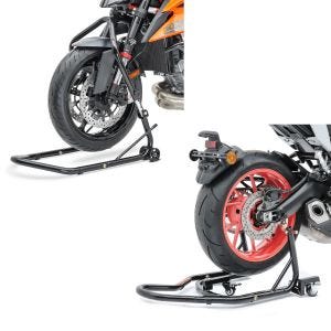 Sett: styrehodestativ Vario 5 PIN-rattstativ + monteringsstativ for manøvreringshjelp bakhjul Mover 2 Racing matt svart