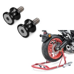 Sett: Monteringsstativ for manøvreringshjelp bakhjul Mover 1 universal rød + prismatisk socket racingadapter Motea Jerez M8 svart