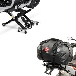 Set: Hebebühne Mid-Lift XL heber bis 500kg in schwarz + Hecktasche Drybag XF60 Wasserdicht Volumen 60l_1