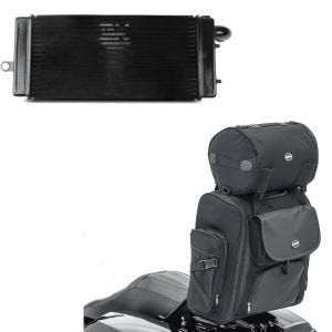 Sissybar bag SXL halebag med bagasjerull i sort + vannkjøler egnet for Honda Shadow VT 750 C 97-03 radiatorkjøler