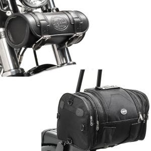 Sett: halebag RB1 bagasjerull 24-30Ltr egnet for Chopper Cruiser + verktøyrull Elgin 2,4Ltr egnet for Chopper Cafercaer og Scrambler i