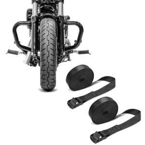 Set: Sturzbügel Mustache für Harley Davidson Sportster 04-20 + Spanngurt Set Zurrgurte 150cm 2 Stück in schwarz_1