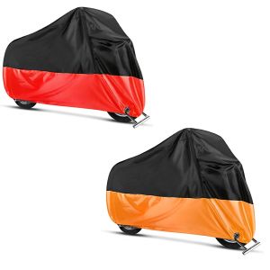 Set: Abdeckplane XL Faltgarage schwarz-rot + Abdeckplane XL Faltgarage schwarz-orange_1
