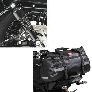 Set: Stoßdämpfer 10,5" Harley Sportster 04-20 Federbein + Hecktasche Drybag XB50 Wasserdicht Volumen 50l_1