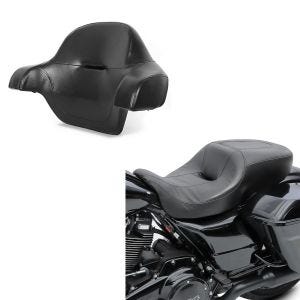 Sett: Komfortsete egnet for Harley Davidson Touring 14-24 Craftride Hammock svart + motorsykkel ryggpute toppkoffert Craftride egnet for Harley Davidson King Tour Pak 14-24